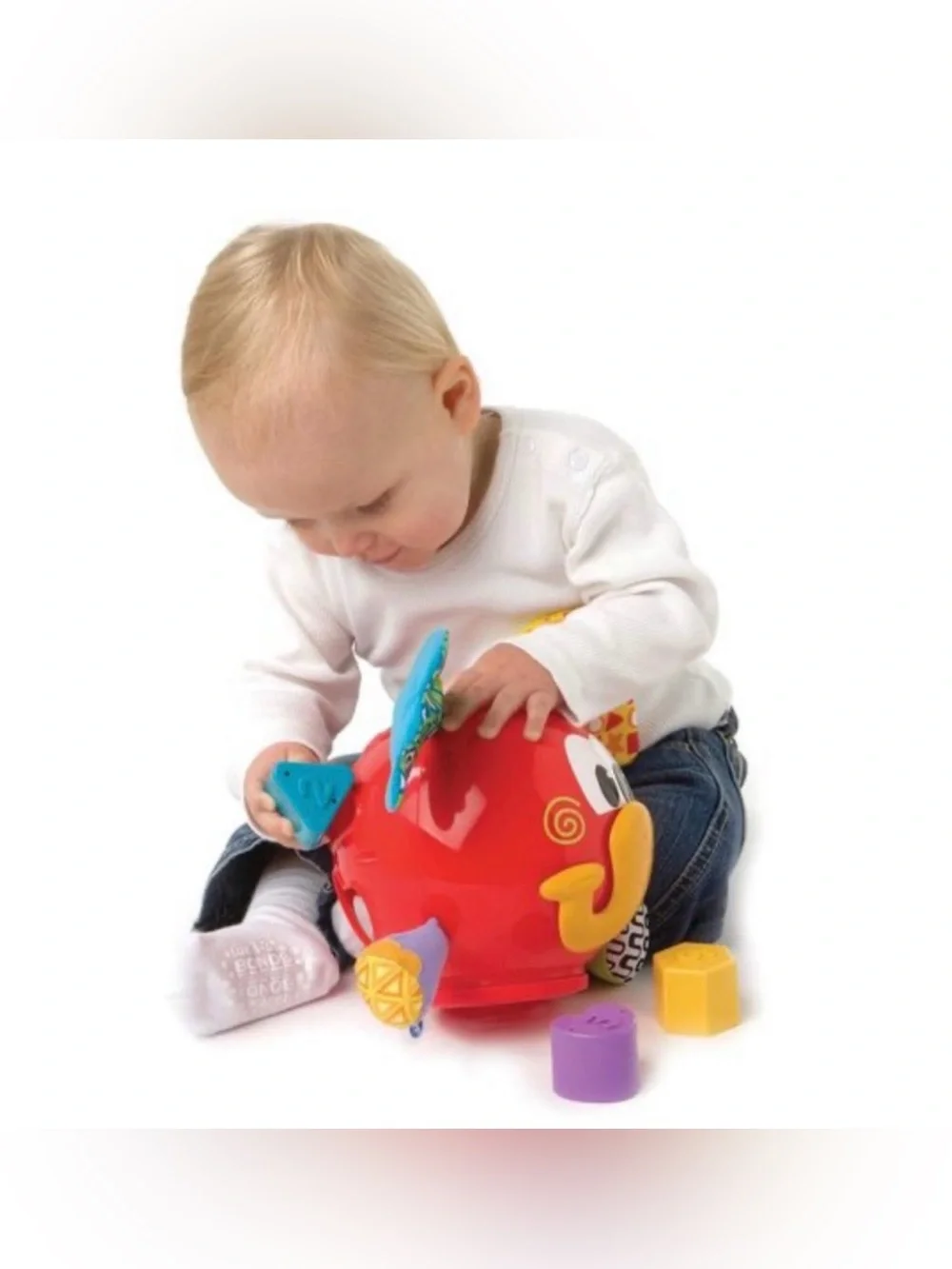 PLAYGRO - Baby Red Elephant Shape Sorter Toy - Kids Learning Toy